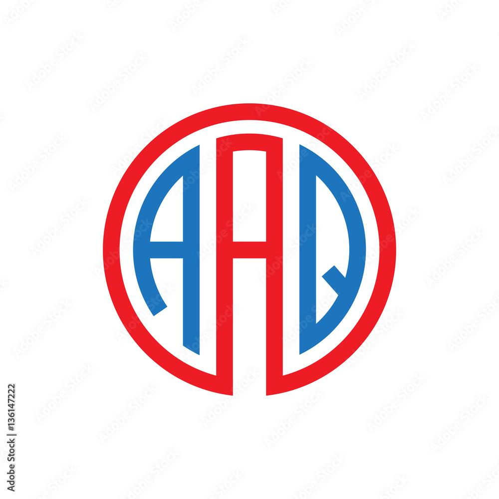 initial three letter logo circle red blue initial three letter logo circle red blue