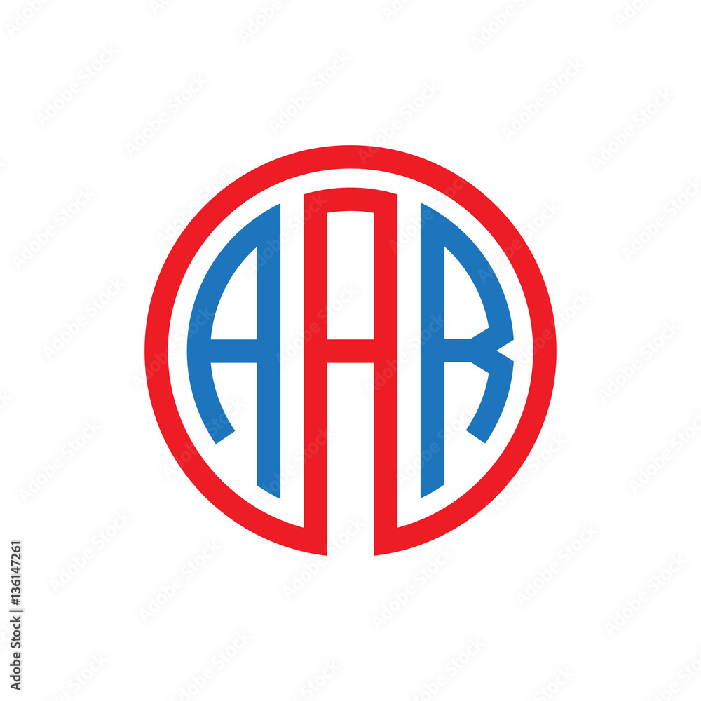 initial three letter logo circle red blue initial three letter logo circle red blue