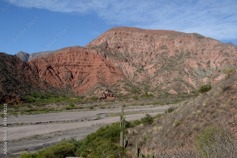 The ancient eroding hills in the Salta Region of northern Argentina.