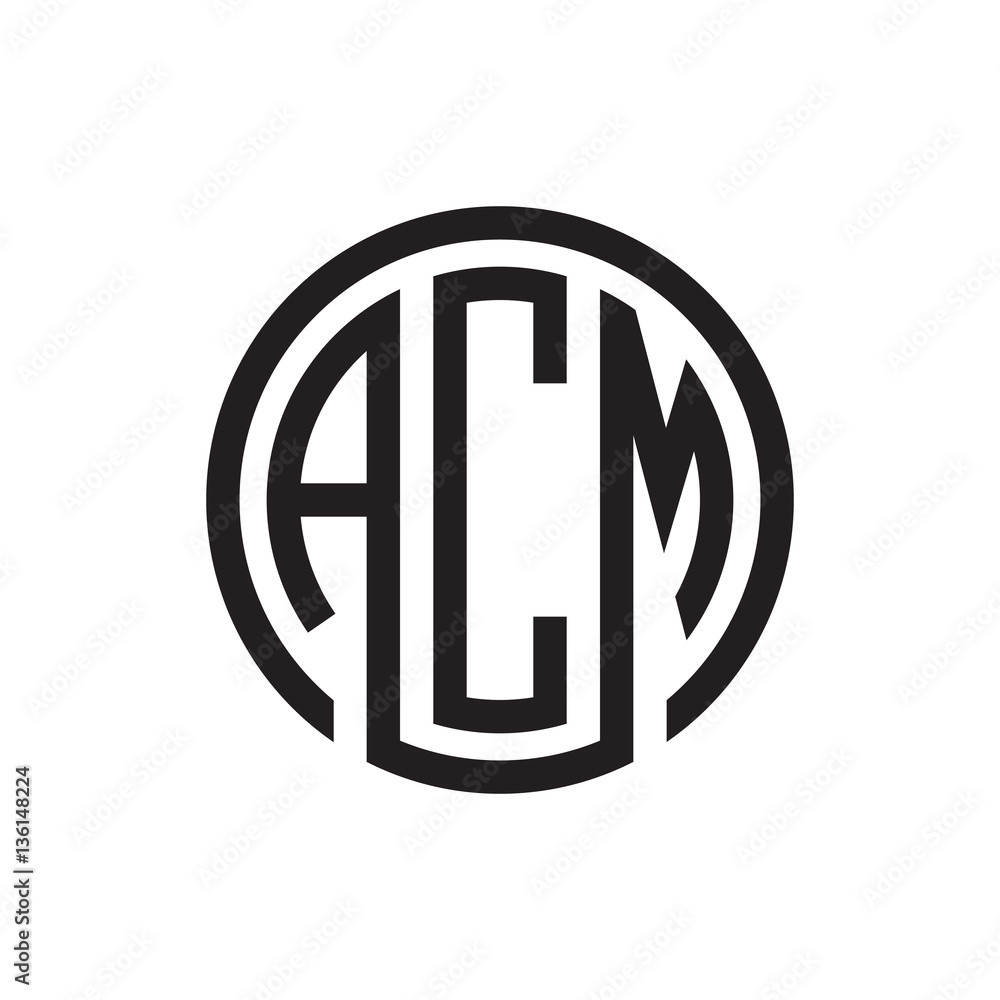 initial three letter logo circle black initial three letter logo circle black