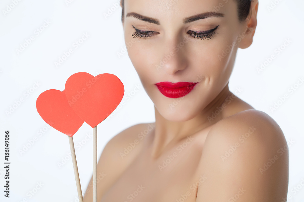 Woman on Valentine's Day Woman on Valentine's Day