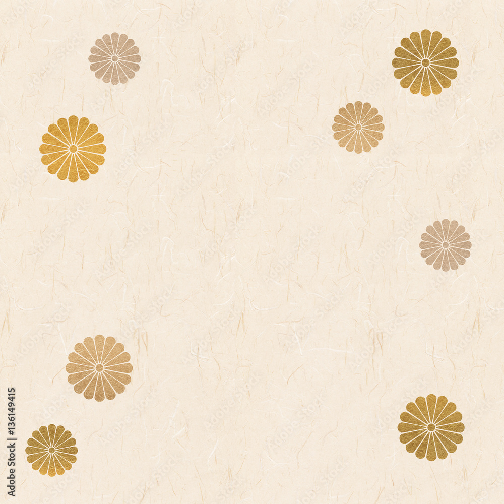 和風背景 和紙 和柄 菊花 Stock Illustration Adobe Stock