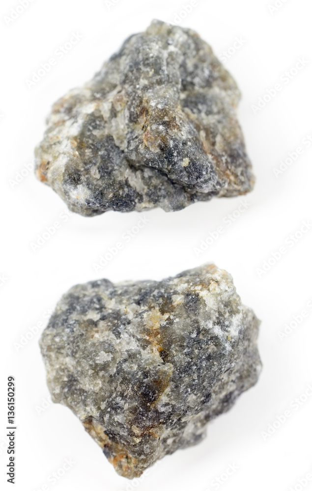Obraz premium Cordierite opaque on a white background.