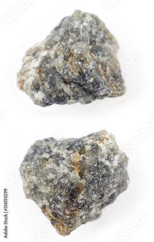 Cordierite opaque on a white background.