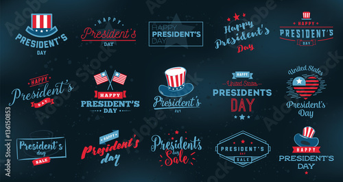 Presidents day vector typography.