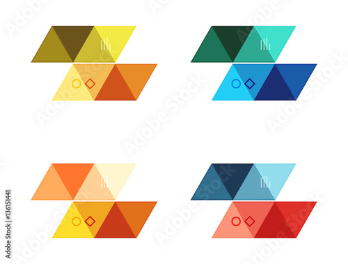 Free Download Vector set of blank geometric infographic web boxes - GFXLoad