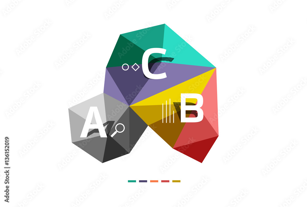 Moden low poly infographics template Moden low poly infographics template