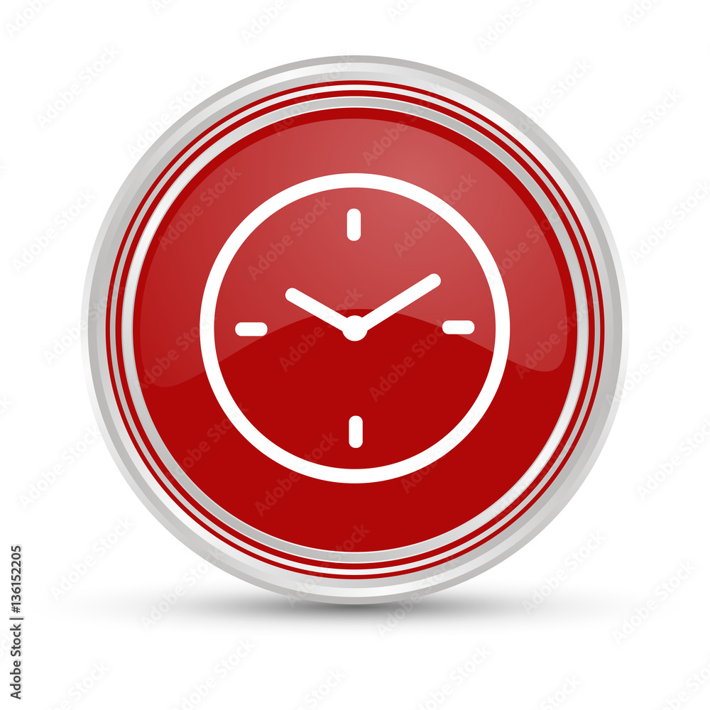 Roter Button - Uhrzeit - Time - Pause Roter Button - Uhrzeit - Time - Pause