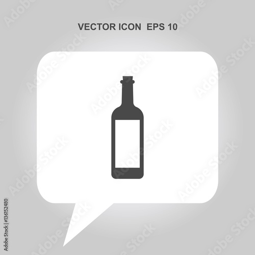 wine bottle vector icon