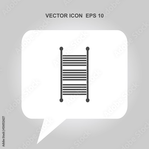 heated towel rail vector icon