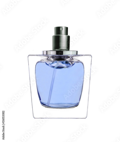 women's perfume in beautiful bottle isolated on white