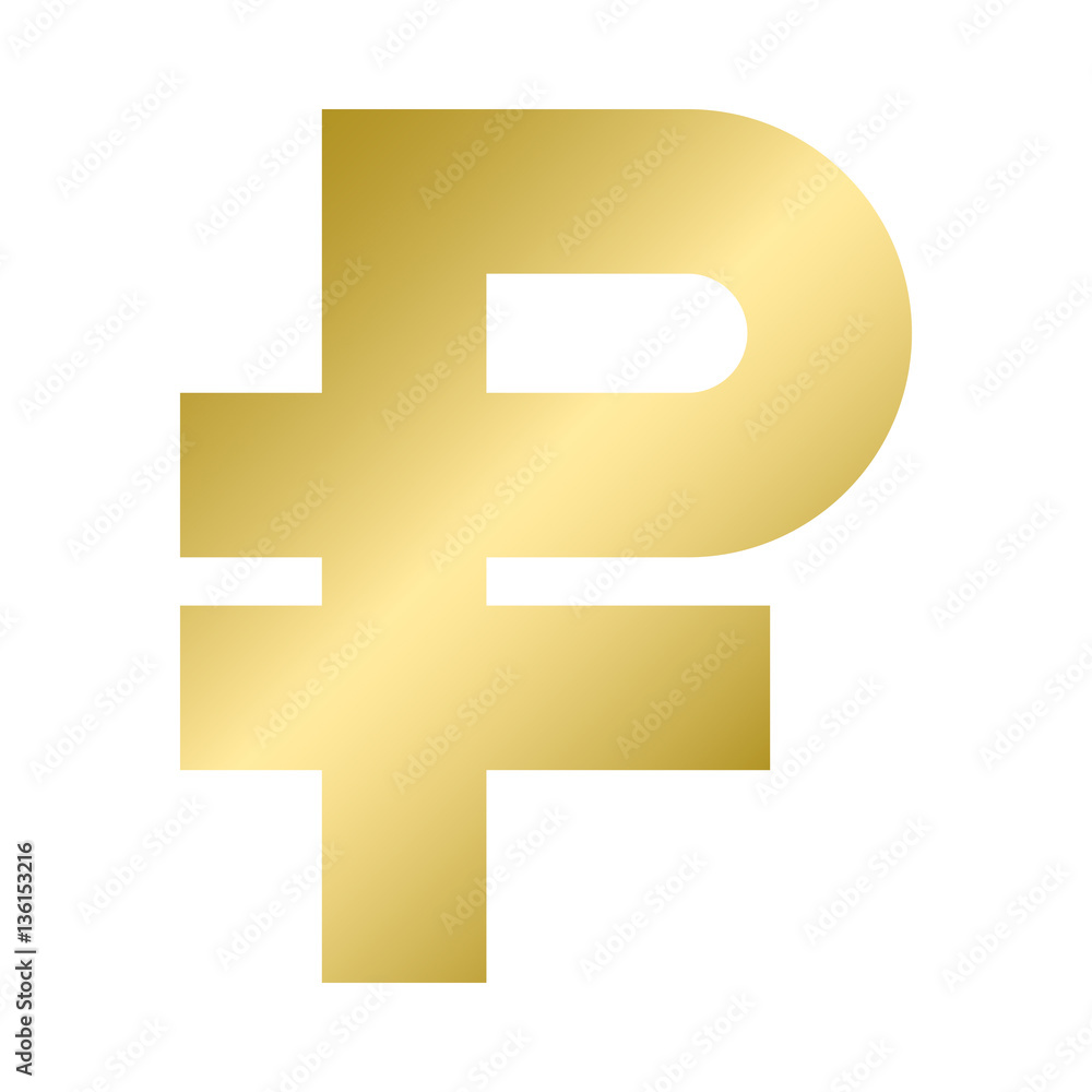 Obraz premium Sign of the ruble. Icon. Vector.