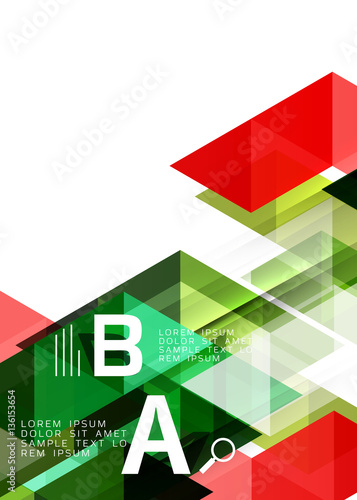 Abstract triangles and lines vector