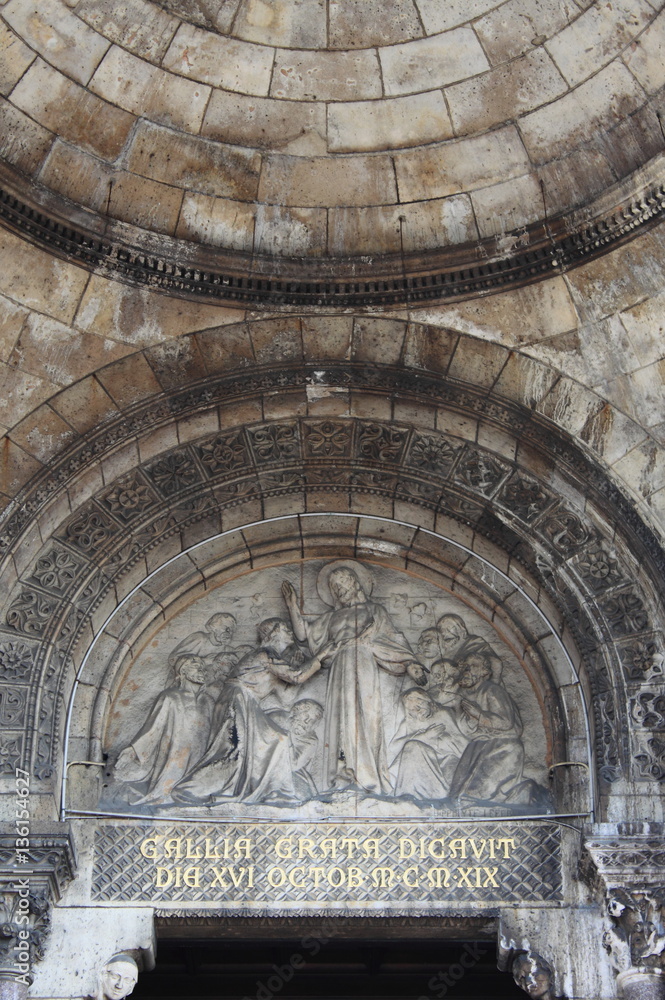 Portal of the Basilica of the Sacre Coeur in Paris, France
