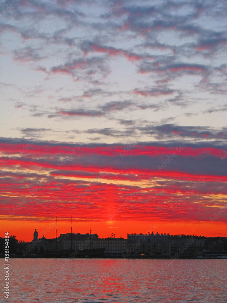 Fototapeta premium The Peter and Paul Fortress, St.Petersburg, sunset