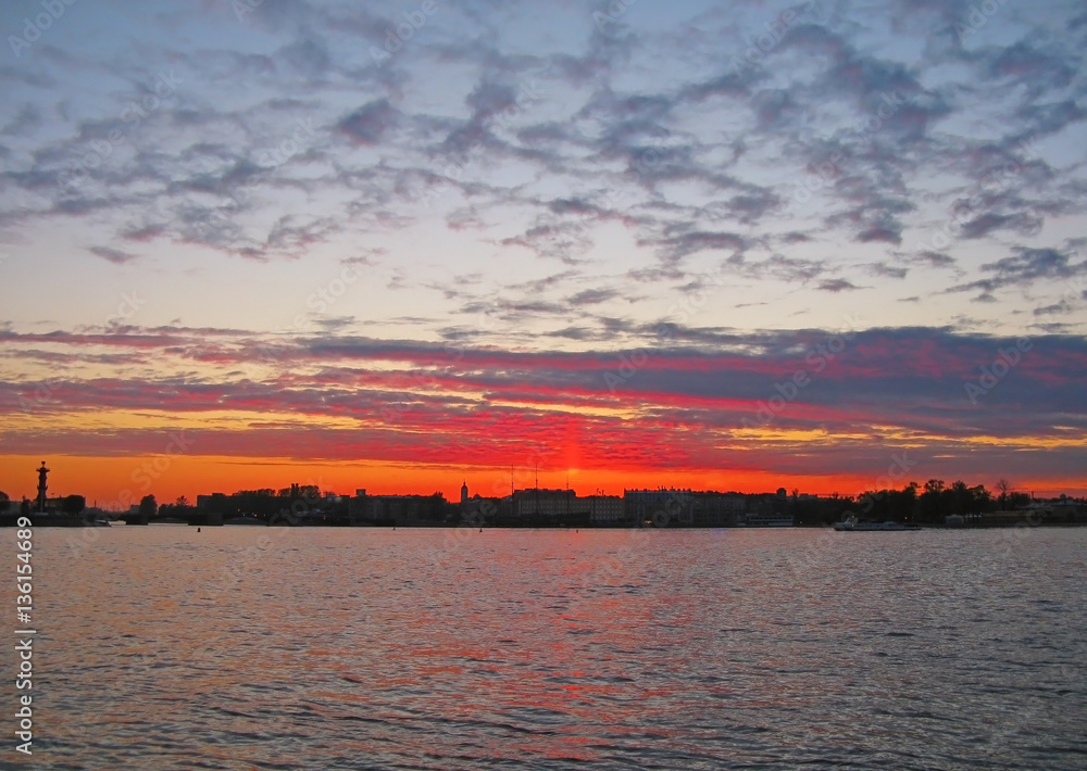 The Peter and Paul Fortress, St.Petersburg, sunset