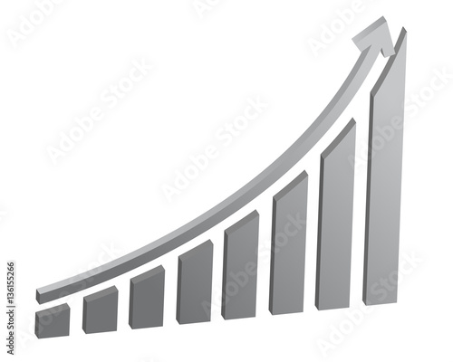 grafico crescita aziendale 3d photo