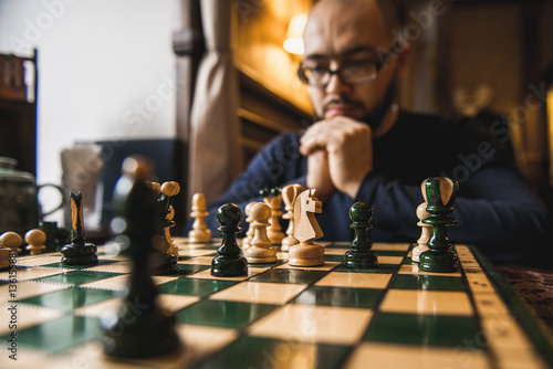 Man playing chess