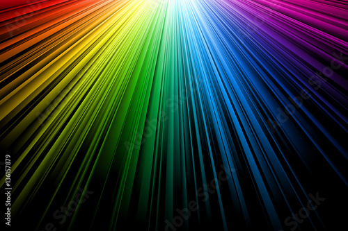Bright multicolor rays