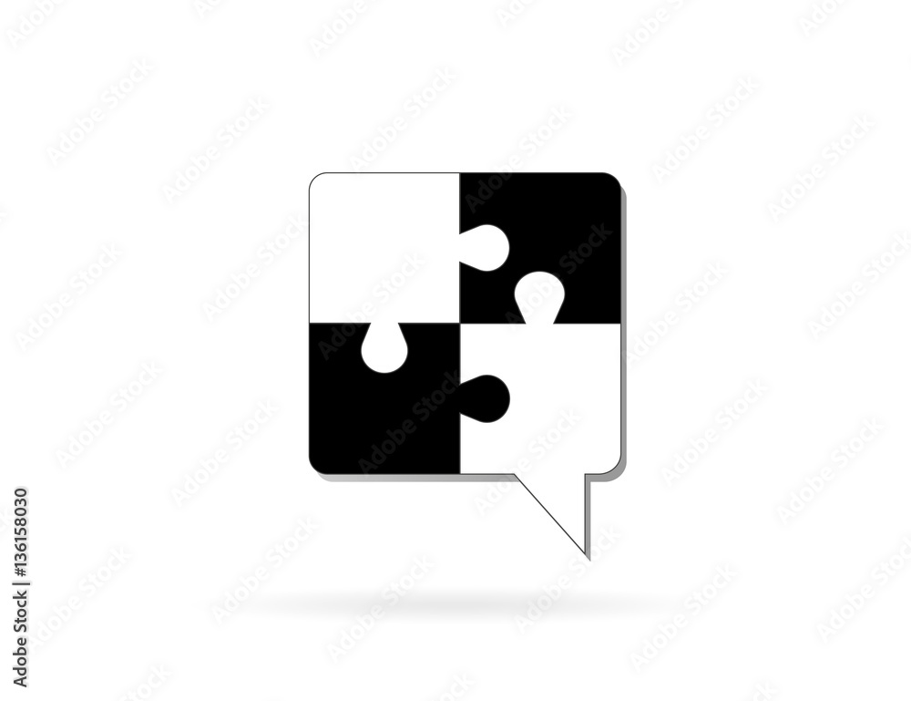 Puzzle speech bubble Puzzle speech bubble