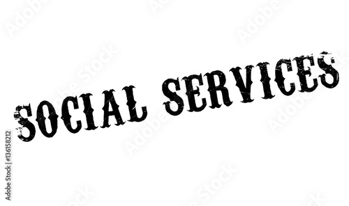 Social Services rubber stamp. Grunge design with dust scratches. Effects can be easily removed for a clean, crisp look. Color is easily changed.
