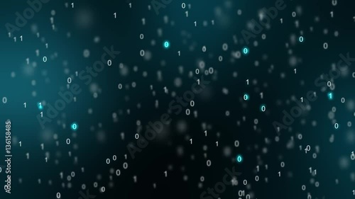 Wallpaper Mural Binäre Zahlen Codes Bewegen sich im Raum Torontodigital.ca