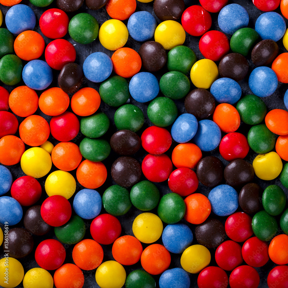 Background of Bright Colored Candy top view. Copy space. selective focus. Background of Bright Colored Candy top view. Copy space. selective focus.
