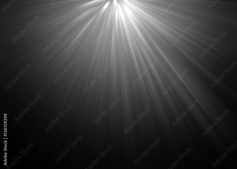 abstract beautiful rays of light on black background. - obrazy, fototapety, plakaty 