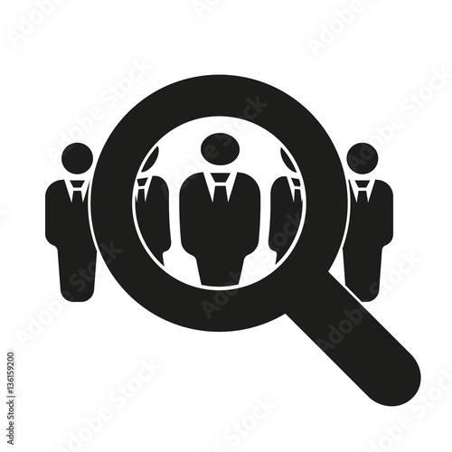 Recruitment icon. Staff selection symbol. Flat design. Stock - Vector illustration