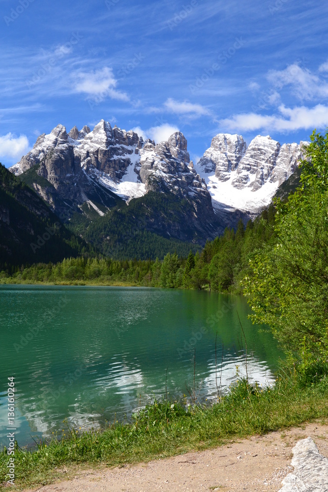 Monte Cristallo e lago di Landro in Alto Adige