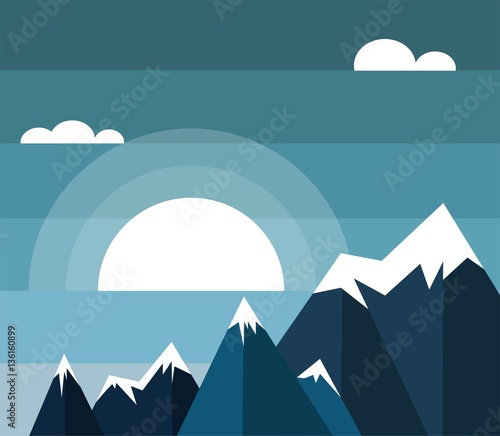Mountains snow