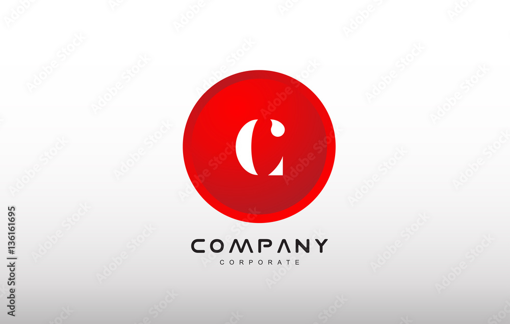 C Letter Alphabet Red Circle Dot Logo Vector Design Stock Vector c-letter-alphabet-red-circle-dot-logo-vector-design-stock-vector