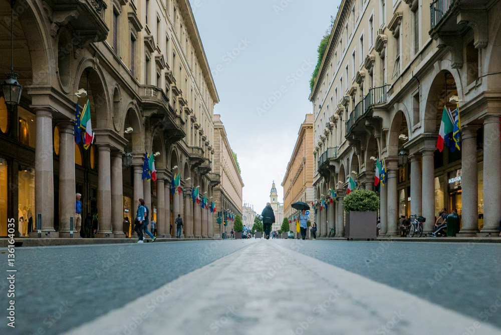 Torino Via Roma vista rasoterra