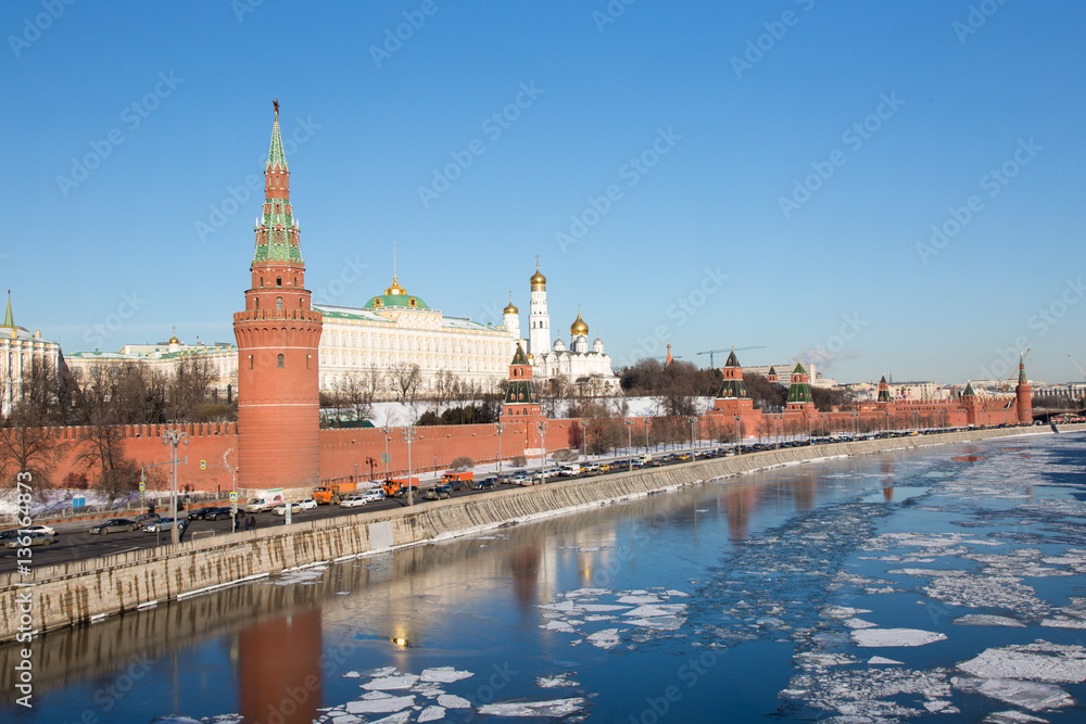 Kremlin of Moscow. Embankment of the Moskva River Kremlin of Moscow. Embankment of the Moskva River
