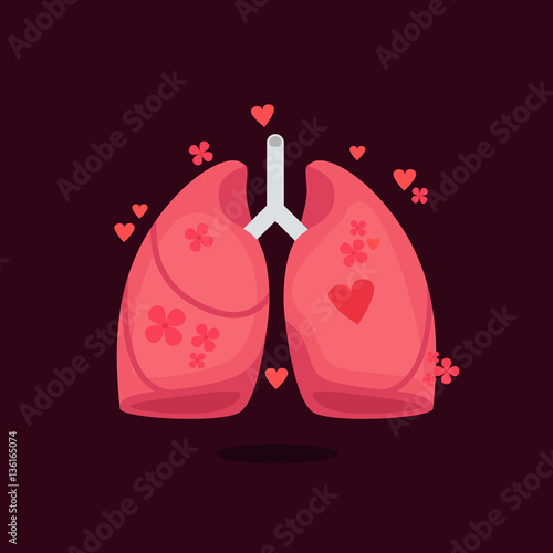 Lungs vector illustration