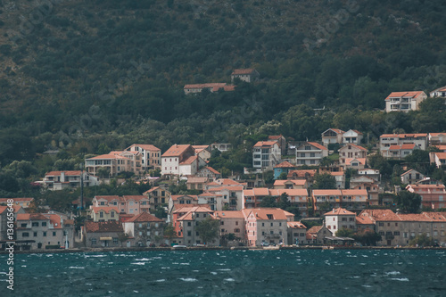 Adriatic sea coast by sunny day summer landscape. Montenegro.