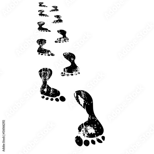 Foot Prints Walking Forward