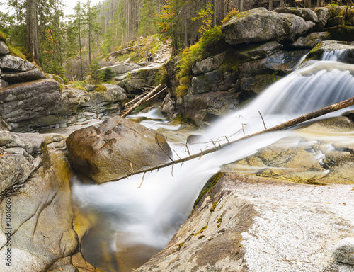 Fototapeta Naklejka Na Ścianę i Meble -  waterfall in high Tatras, Slovakia
