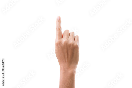 Woman hand  with index finger