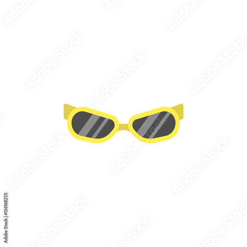 Sunglasses flat icon, travel & tourism, fashion and eyeglasses, a colorful solid pattern on a white background, eps 10.