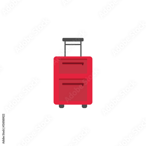 Travel Luggage flat icon, travel & tourism, suitcase and baggage, a colorful solid pattern on a white background, eps 10.