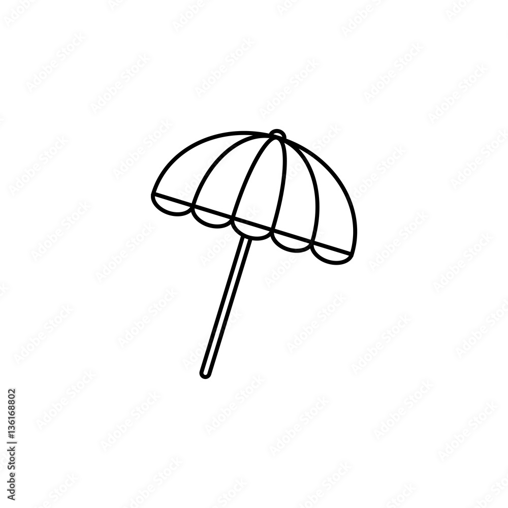 Sun umbrella line icon, travel & tourism, parasol, a linear pattern on a white background, eps 10. Sun umbrella line icon, travel & tourism, parasol, a linear pattern on a white background, eps 10.