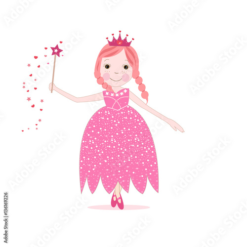 Little cute princess pink dress 