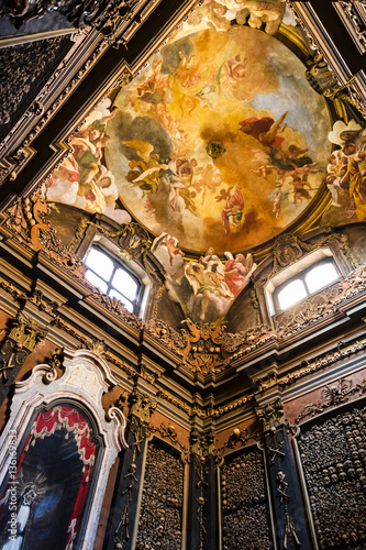 San Bernardino alle Ossa is a church in Milan, known for its ossuary, decorated with human skulls and bones