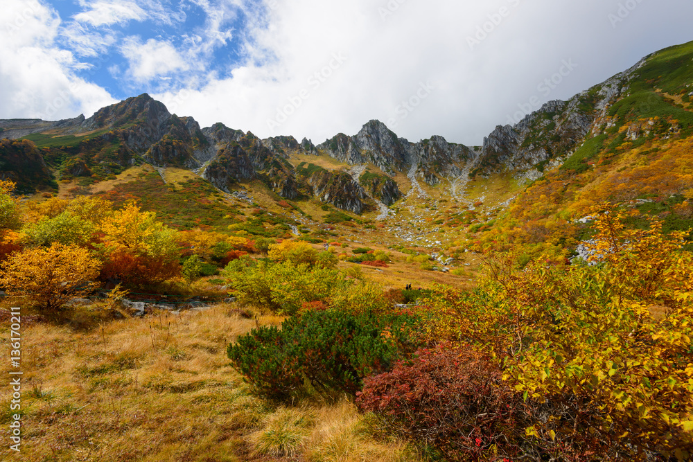 Fototapeta premium 秋の中央アルプス千畳敷