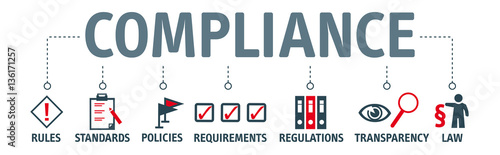 Banner compliance concept english keywords photo