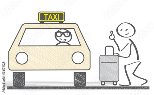 Taxi, Fahrer und Fahrgast