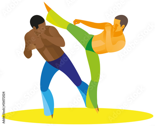 demonstrations of two fighters of the Brazilian national martial