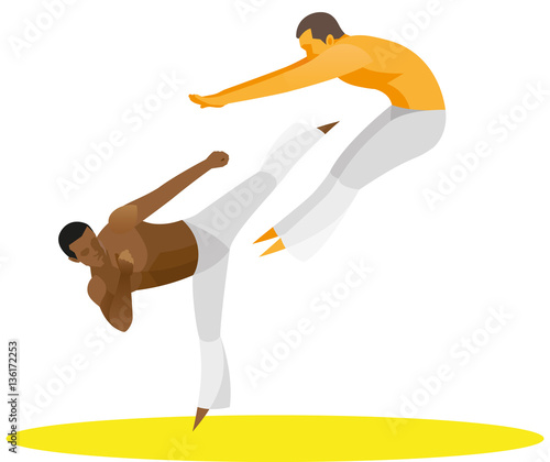 African American fighter Capoeira Brazilian martial arts to stri