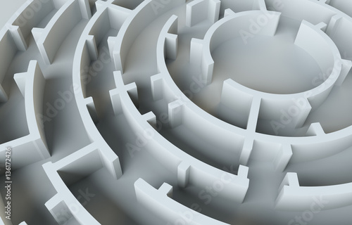 Maze close-up. 3D Illustration